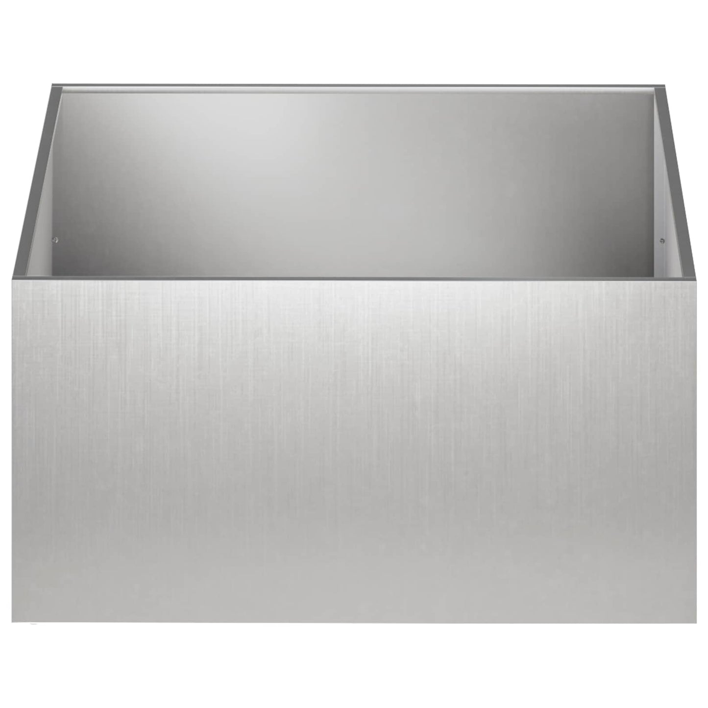 vidaXL Γλάστρα Κήπου Ασημί 100 x 100 x 40 cm Ανοξείδωτο Ατσάλι