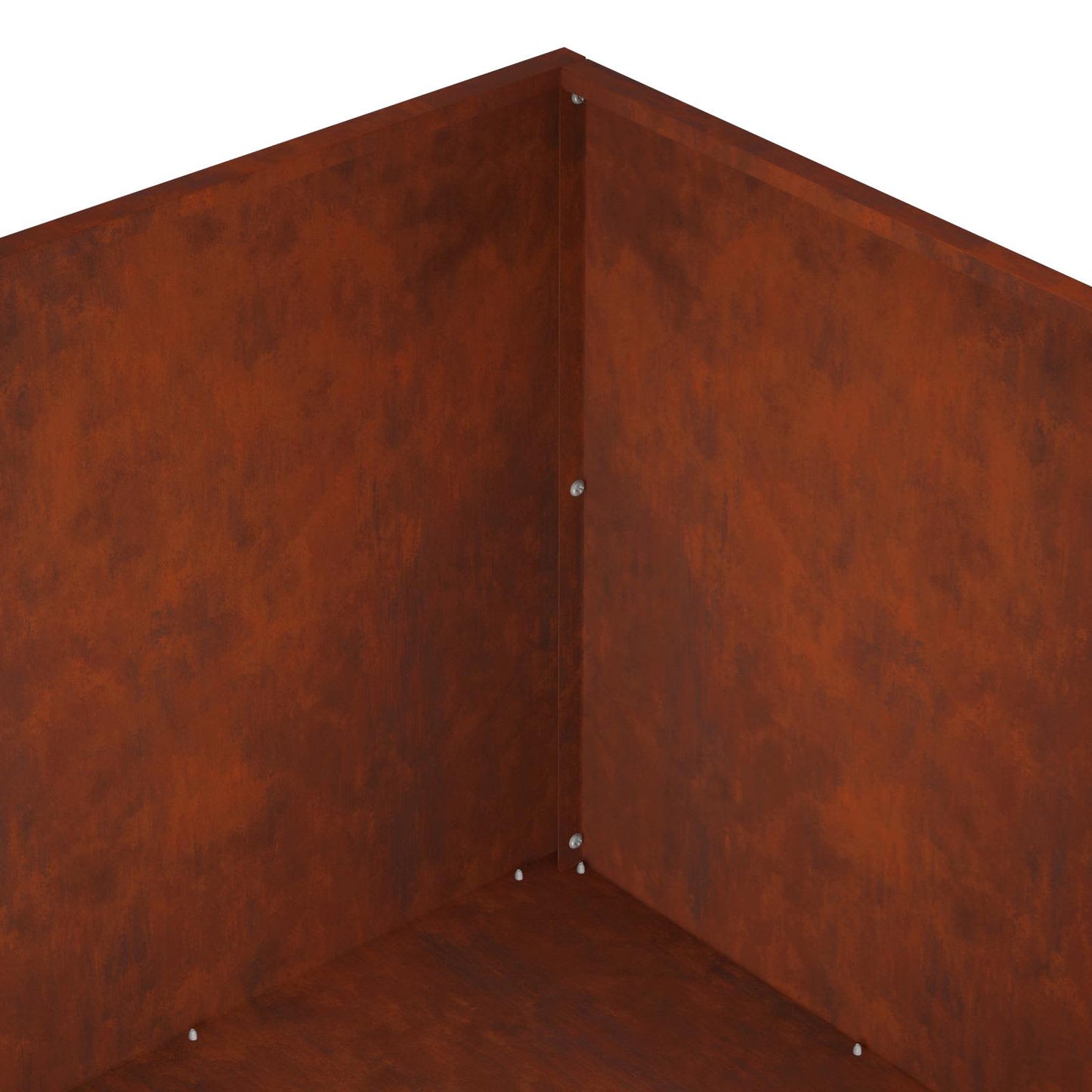 vidaXL Γλάστρα Κήπου 2 τμχ. Σκ rusty 100 x 100 x 40 cm