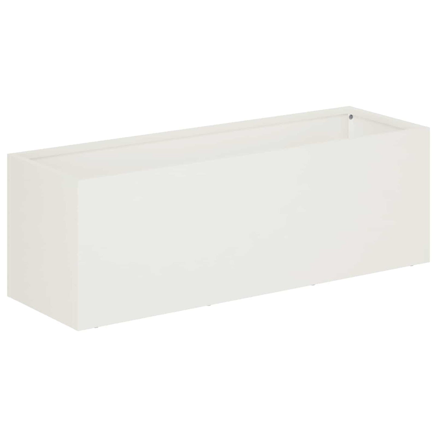 vidaXL Γλάστρα Κήπου Λευκό 60 x 20 x 20 εκ. Ψυχρής έλασης χάλυβας