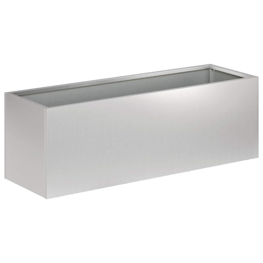 vidaXL Γλάστρα Κήπου Ασημί 60 x 20 x 20 εκ. Γαλβανισμένος Χάλυβας