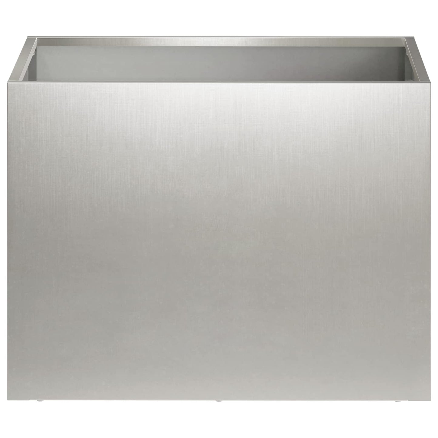 vidaXL Γλάστρα Κήπου 2 τμχ. Ασημί 40 x 30 x 30 εκ Ανοξείδωτο Ατσάλι