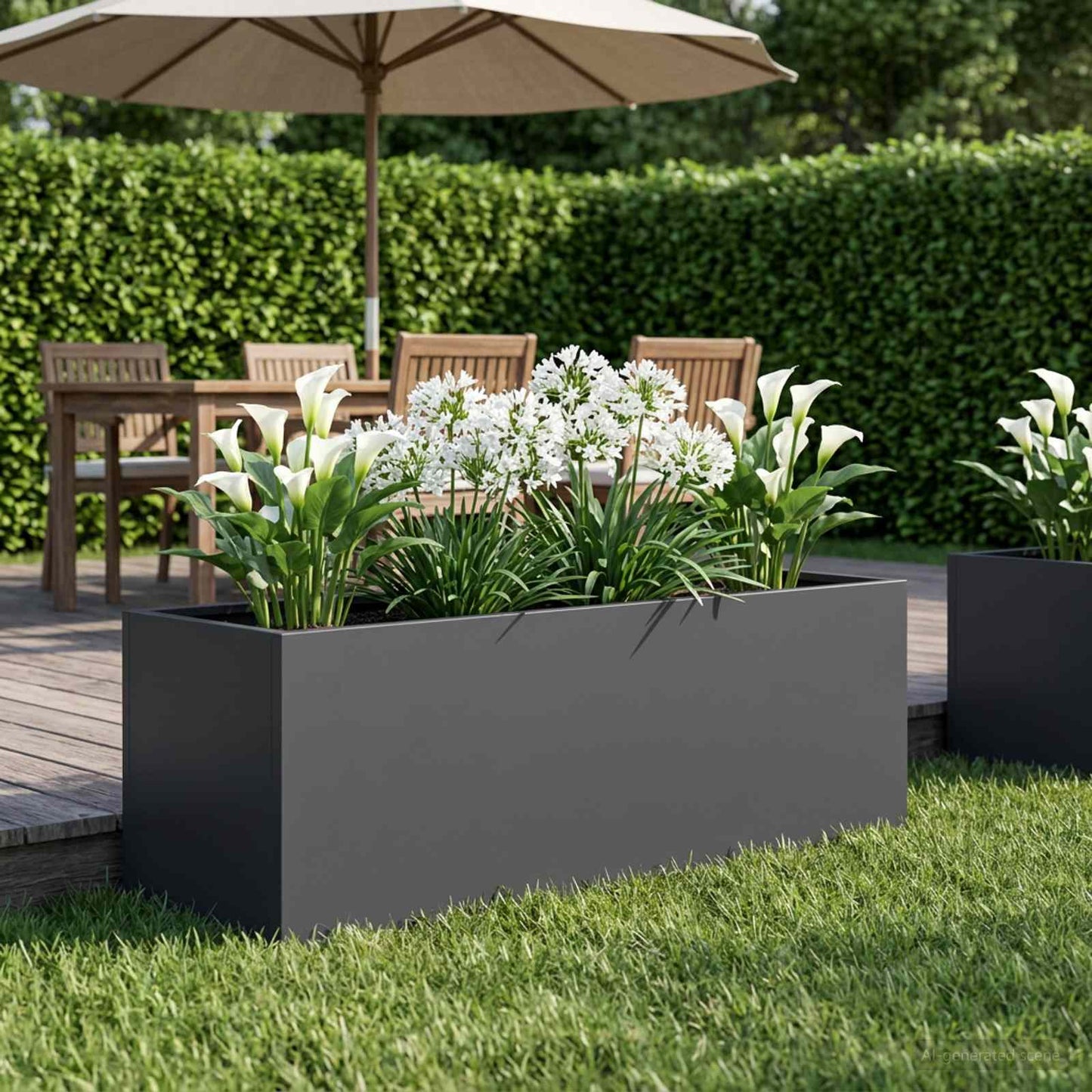 vidaXL Γλάστρα Κήπου Ανθρακί 100 x 30 x 30 cm Ψυχρής έλασης χάλυβας