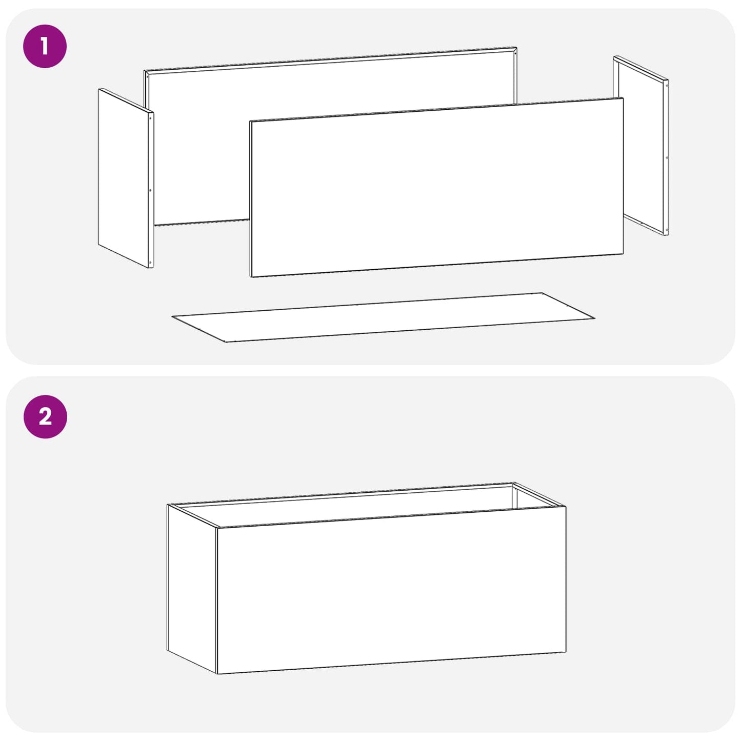 vidaXL Γλάστρα Κήπου 2 τμχ. Λευκό 80 x 40 x 40 cm