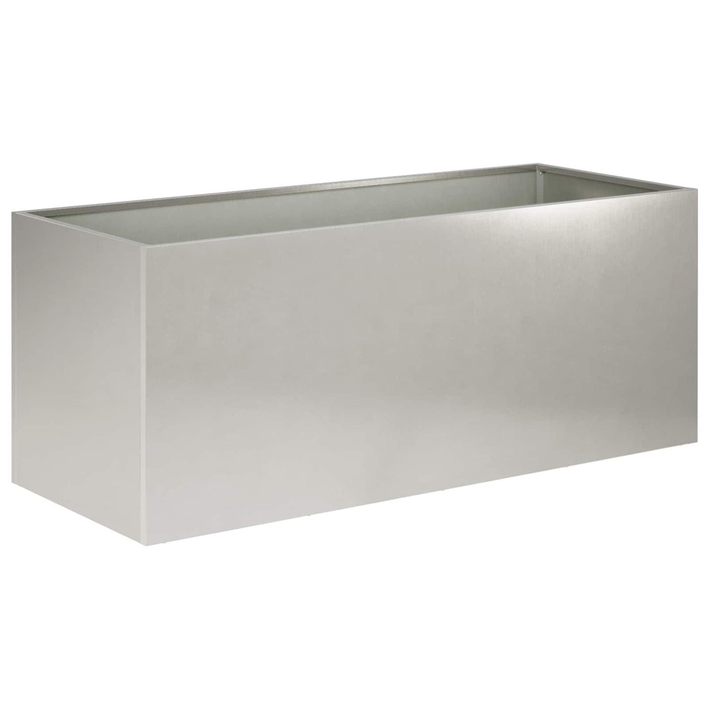 vidaXL Γλάστρα Κήπου Ασημί 80 x 40 x 40 cm Ανοξείδωτο Ατσάλι