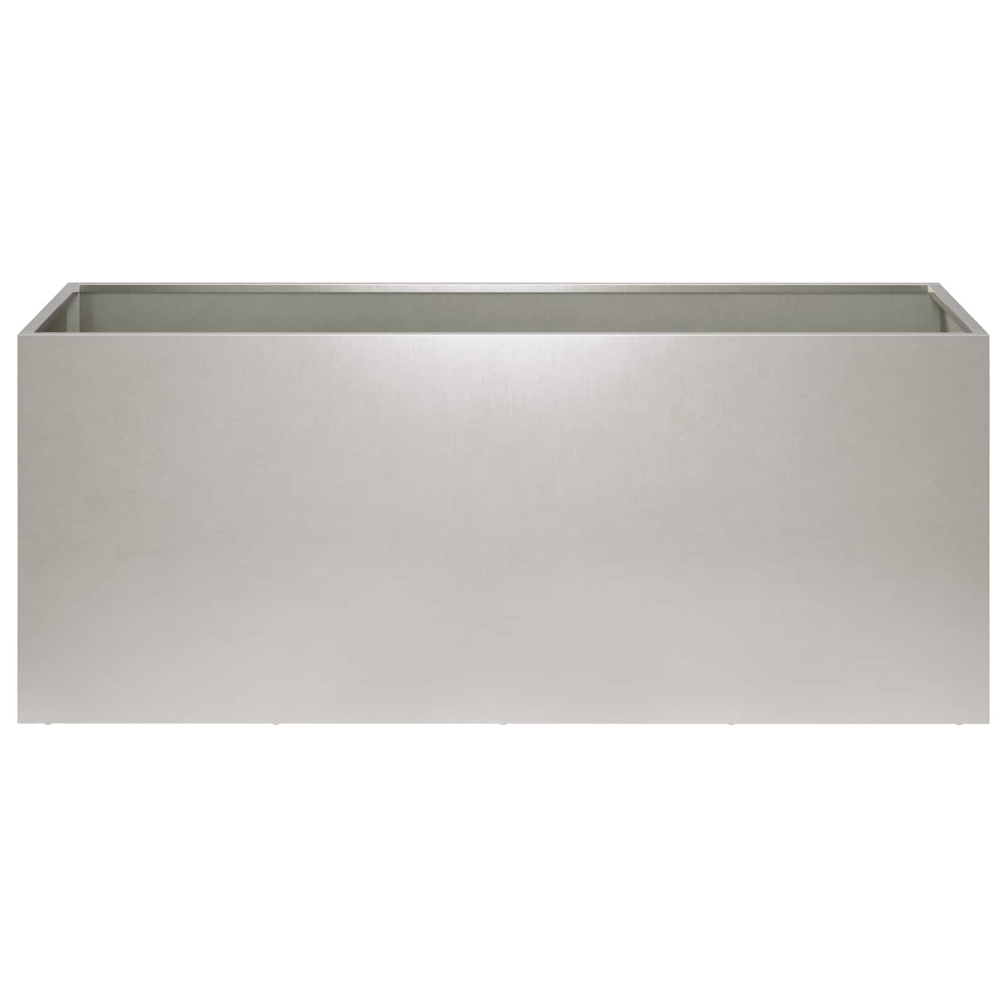 vidaXL Γλάστρα Κήπου Ασημί 80 x 40 x 40 cm Ανοξείδωτο Ατσάλι