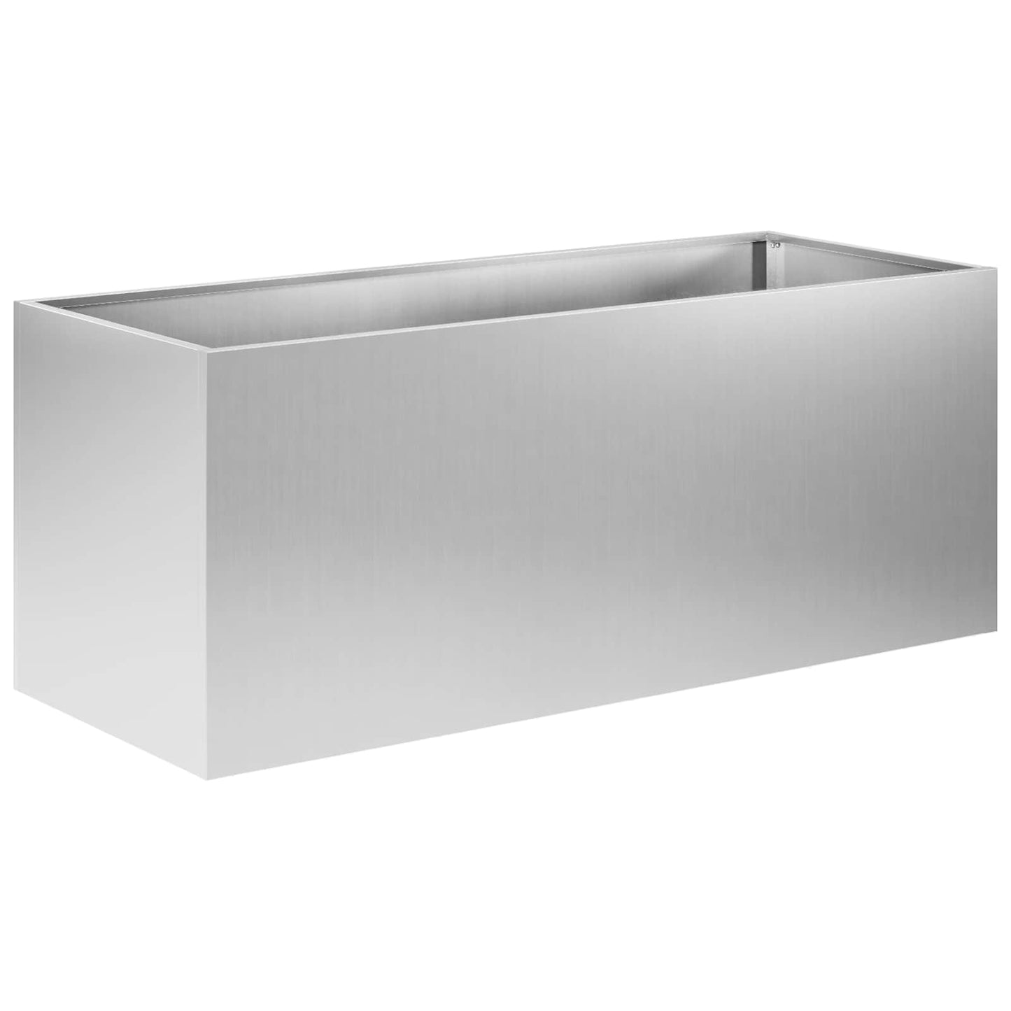 vidaXL Γλάστρα Κήπου 2 τμχ. Ασημί 80 x 40 x 40 cm