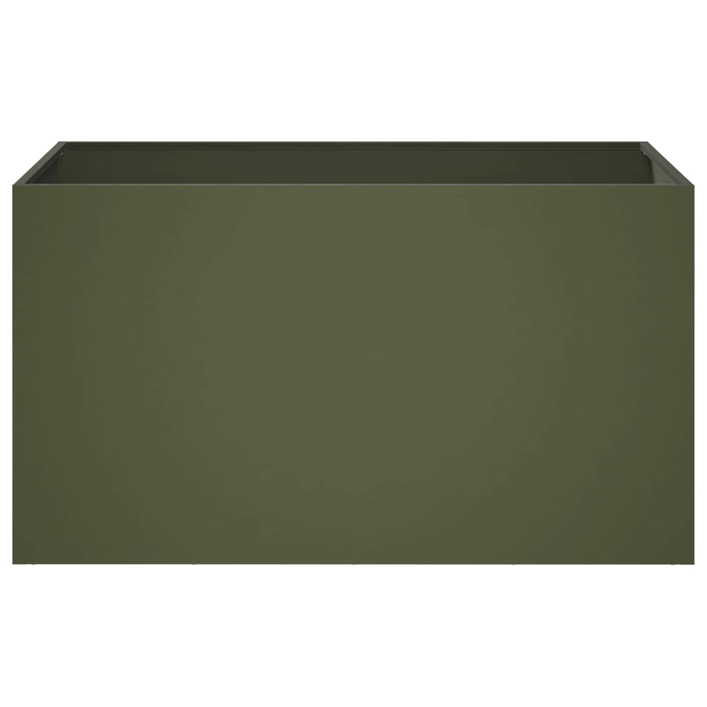 vidaXL Γλάστρα Κήπου 2 τμχ. Λαδί 80 x 50 x 50 εκ Ψυχρής έλασης χάλυβας