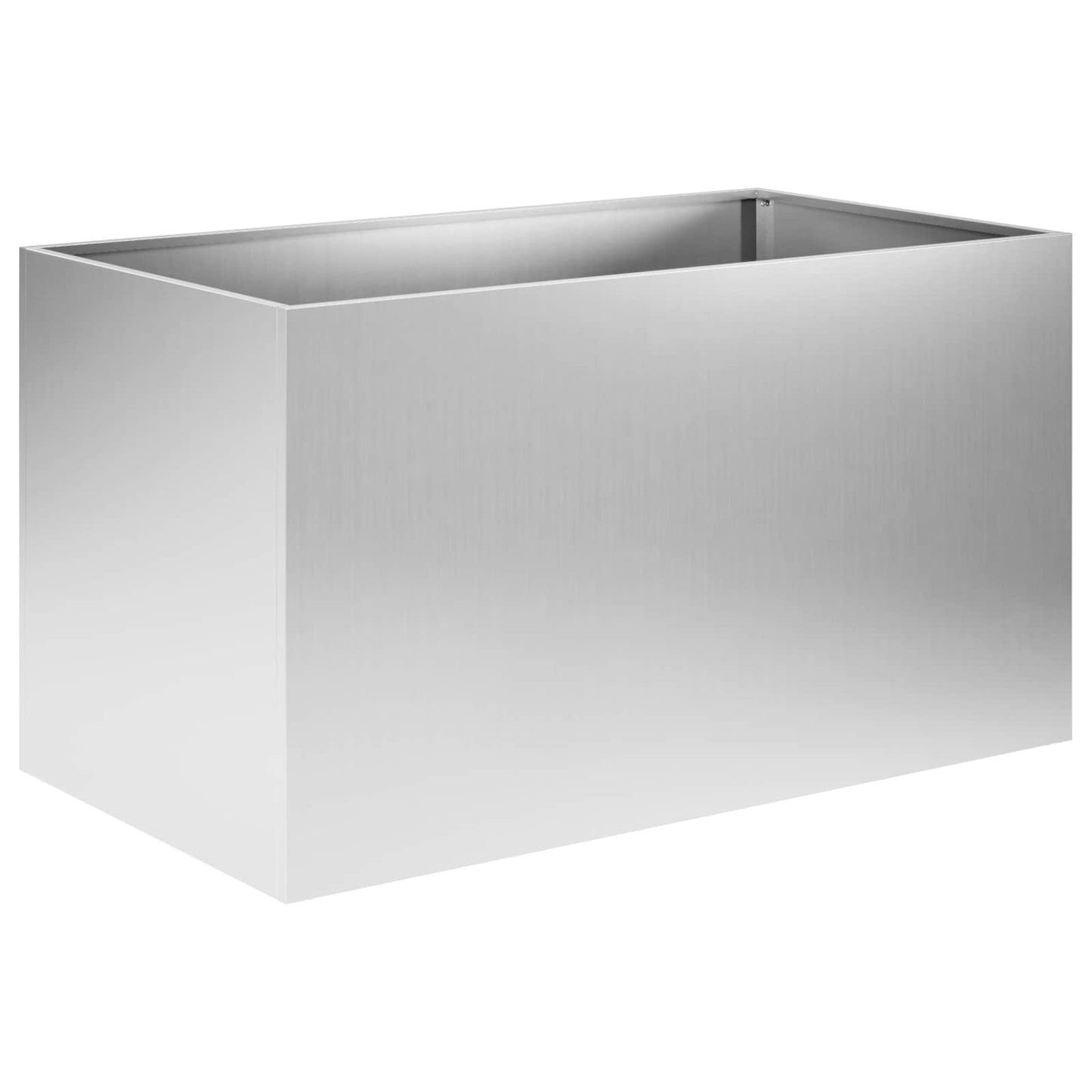 vidaXL Γλάστρα Κήπου Ασημί 80 x 50 x 50 εκ Γαλβανισμένος Χάλυβας