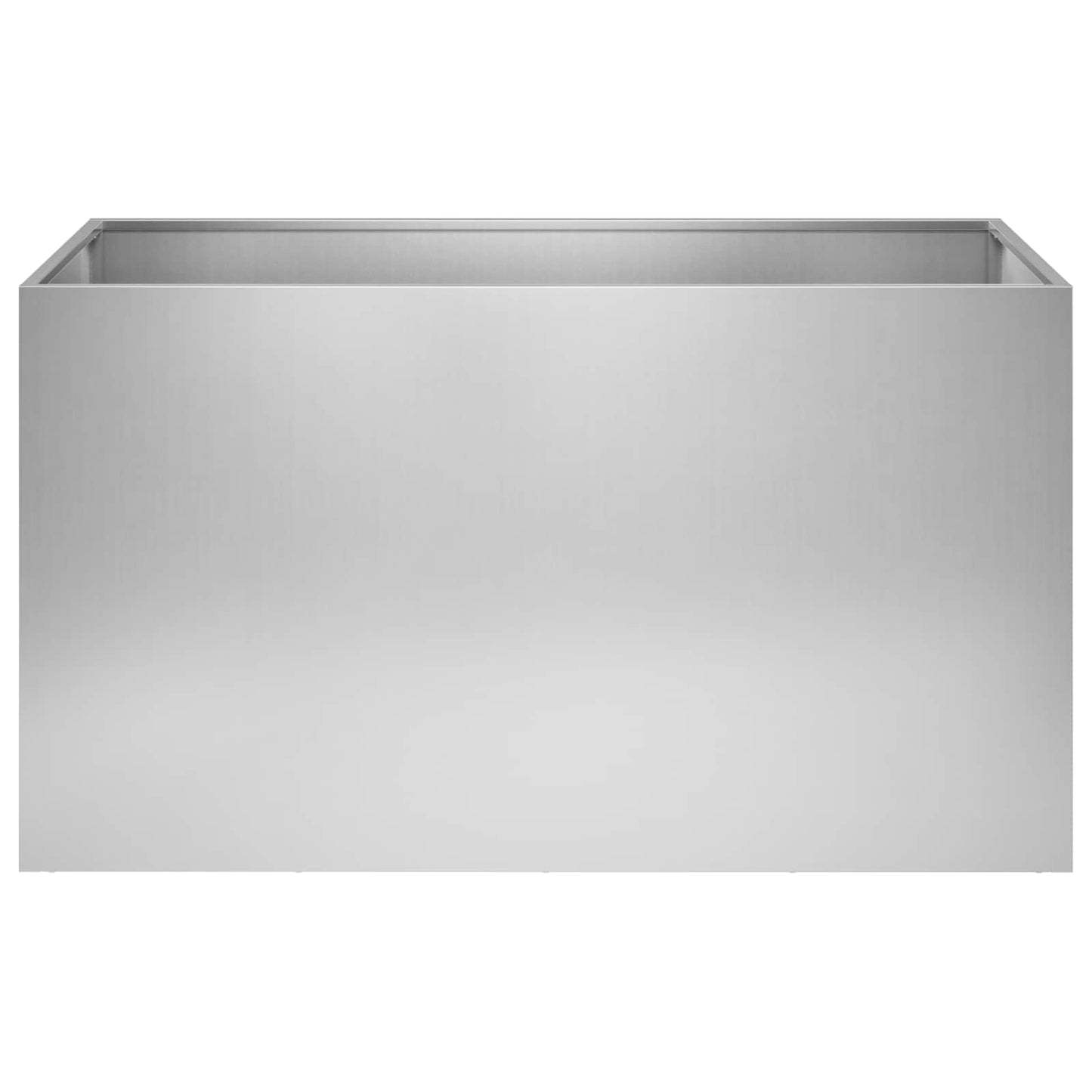 vidaXL Γλάστρα Κήπου Ασημί 80 x 50 x 50 εκ Γαλβανισμένος Χάλυβας
