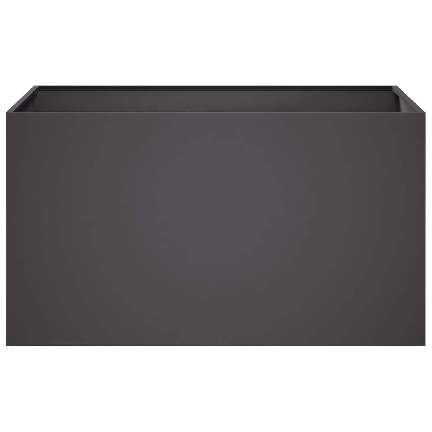 vidaXL Γλάστρα Κήπου Μαύρο 100 x 50 x 50 cm Ψυχρής έλασης χάλυβας