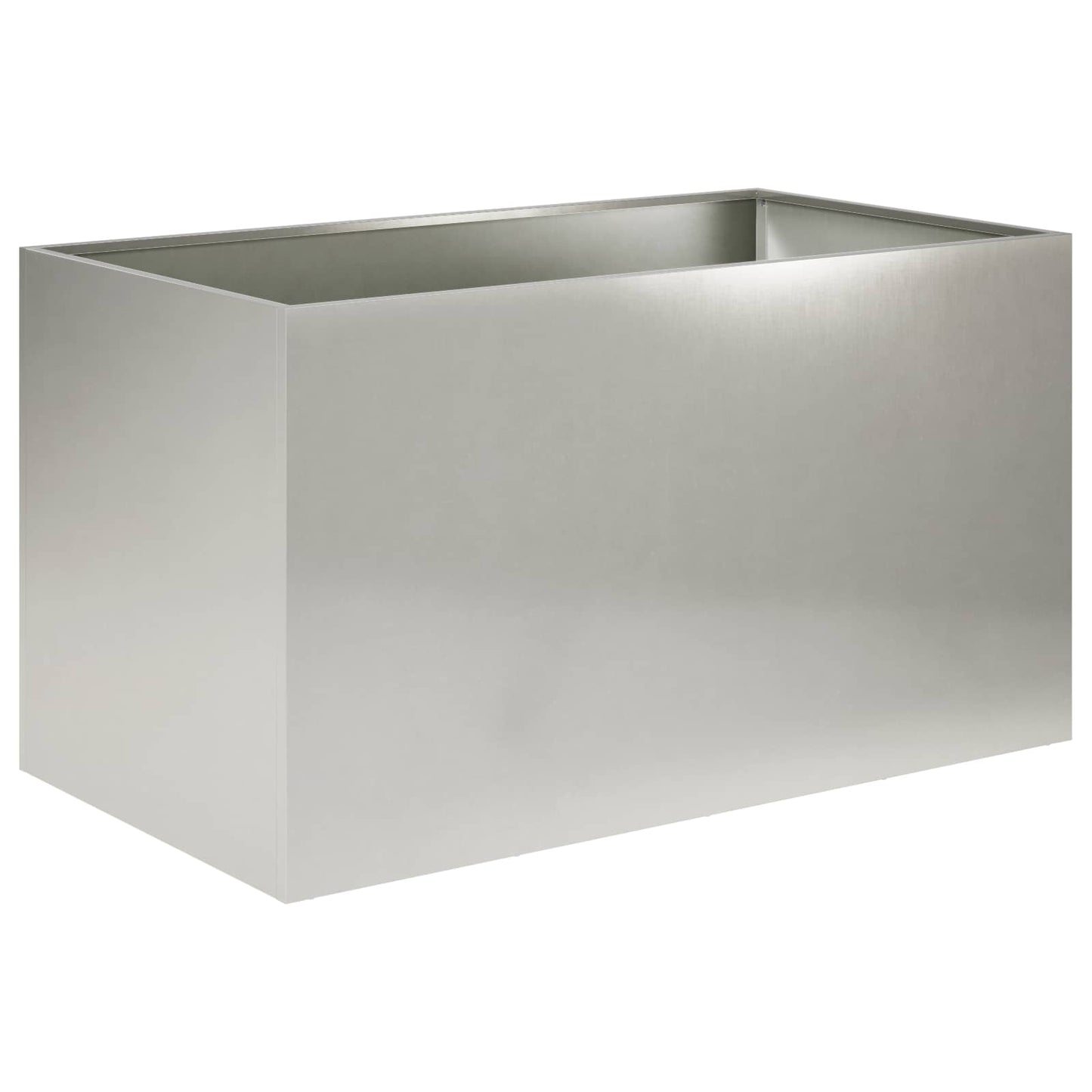 vidaXL Γλάστρα Κήπου Ασημί 100 x 50 x 50 cm Ανοξείδωτο Ατσάλι