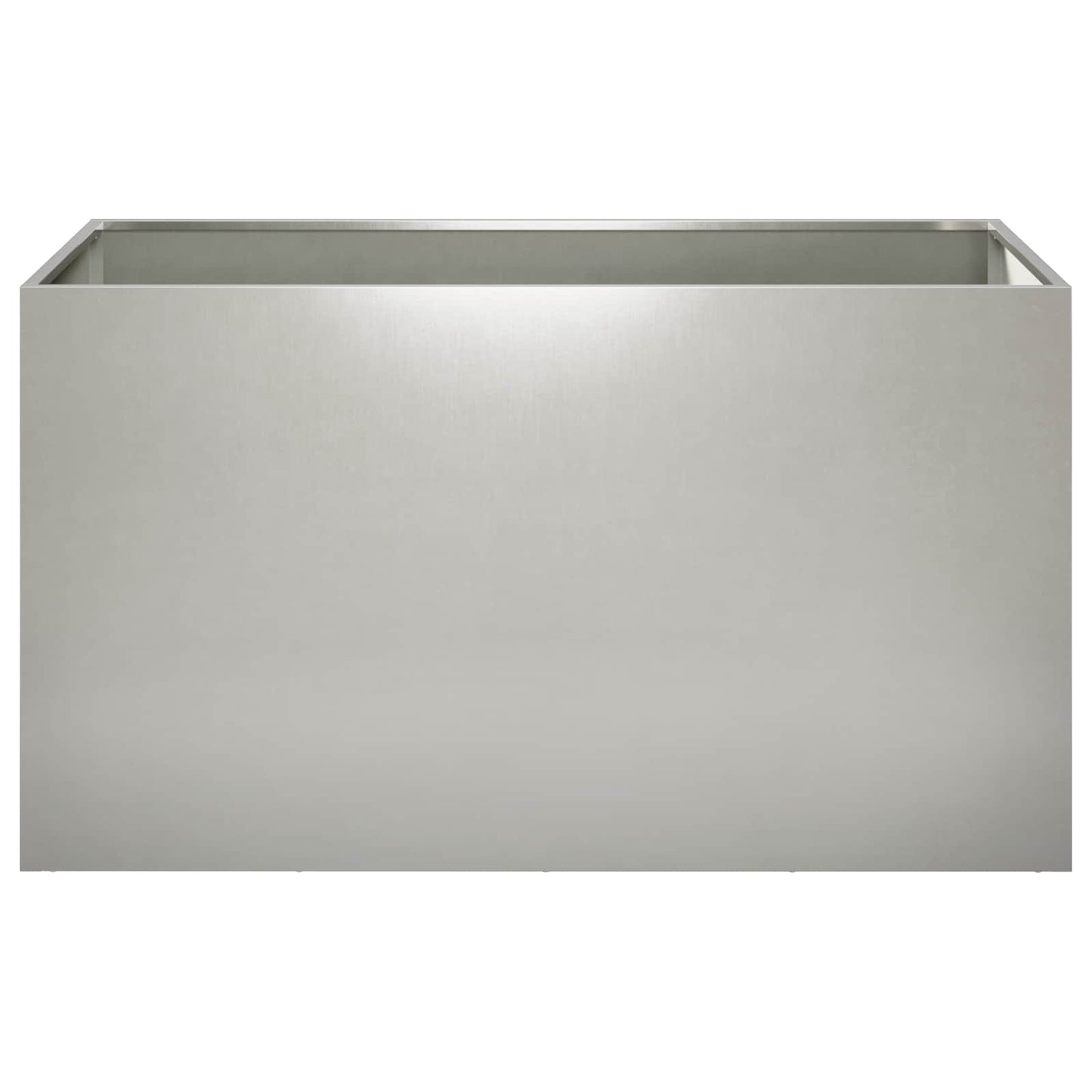 vidaXL Γλάστρα Κήπου Ασημί 100 x 50 x 50 cm Ανοξείδωτο Ατσάλι