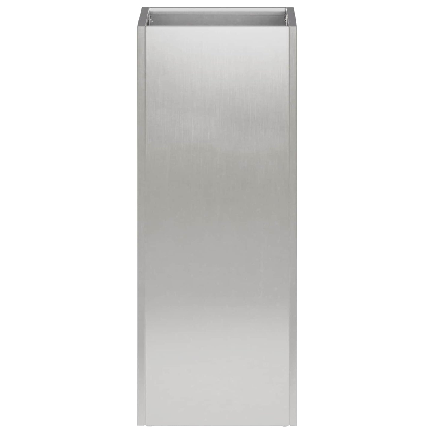 vidaXL Γλάστρα Κήπου Ασημί 20 x 20 x 40 εκ. Ανοξείδωτο Ατσάλι