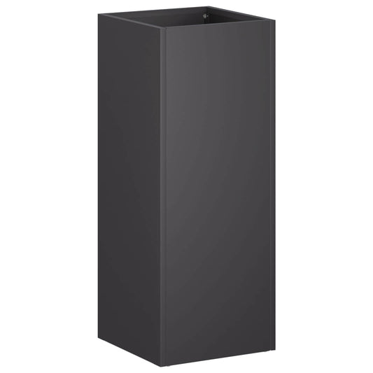 vidaXL Γλάστρα Κήπου Μαύρο 20 x 20 x 50 εκ. Ψυχρής έλασης χάλυβας