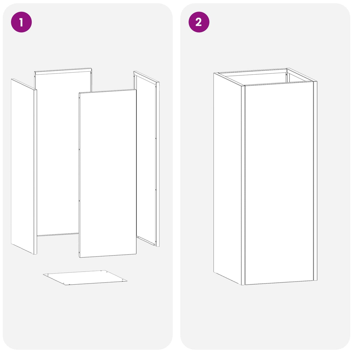 vidaXL Γλάστρα Κήπου Λαδί 20 x 20 x 50 εκ. Ψυχρής έλασης χάλυβας