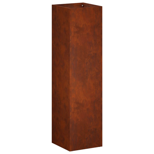 vidaXL Γλάστρα Κήπου Σκ rusty 20 x 20 x 75 εκ.