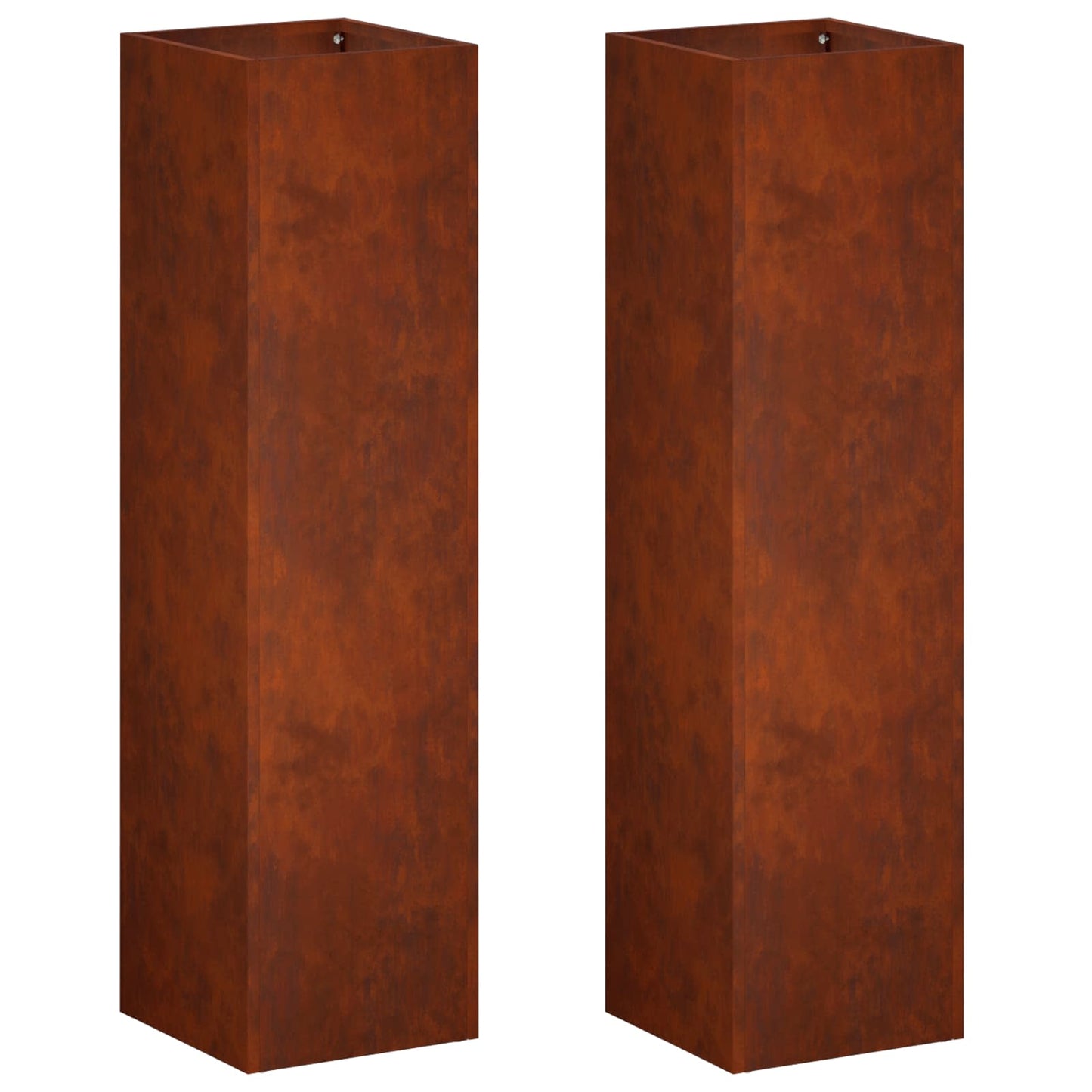 vidaXL Γλάστρα Κήπου 2 τμχ. Σκ rusty 20 x 20 x 75 εκ.