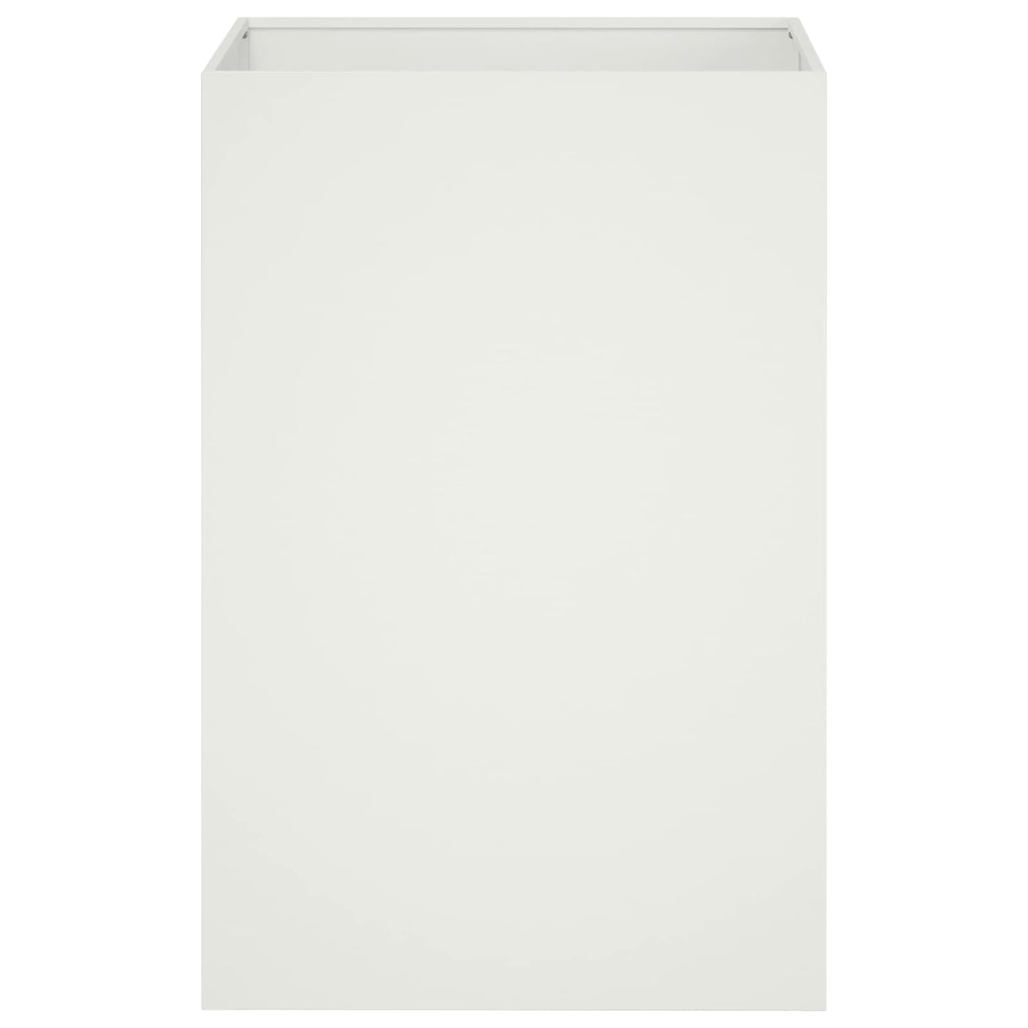vidaXL Γλάστρα Κήπου Λευκό 50 x 50 x 75 cm Ψυχρής έλασης χάλυβας