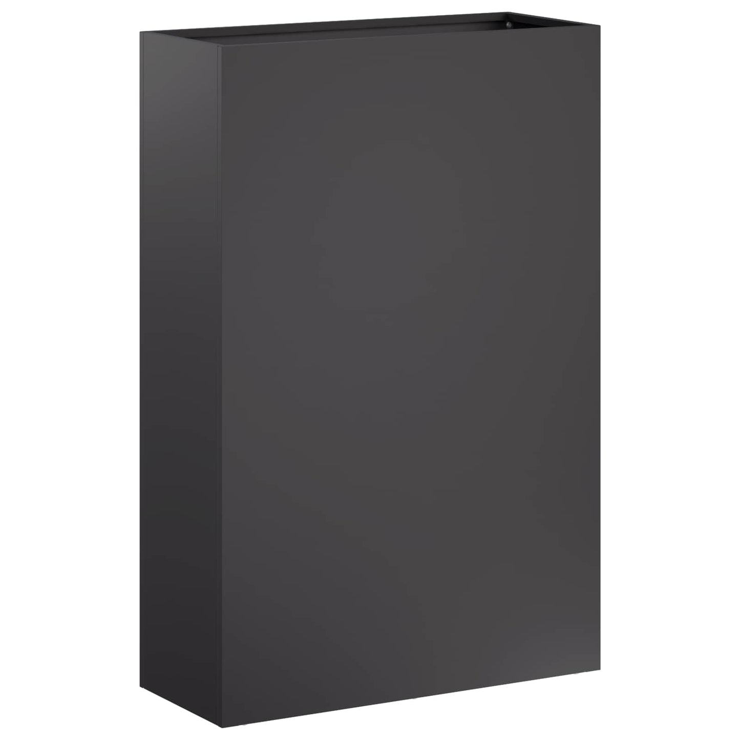 vidaXL Γλάστρα Κήπου Μαύρο 40 x 20 x 75 εκ. Ψυχρής έλασης χάλυβας