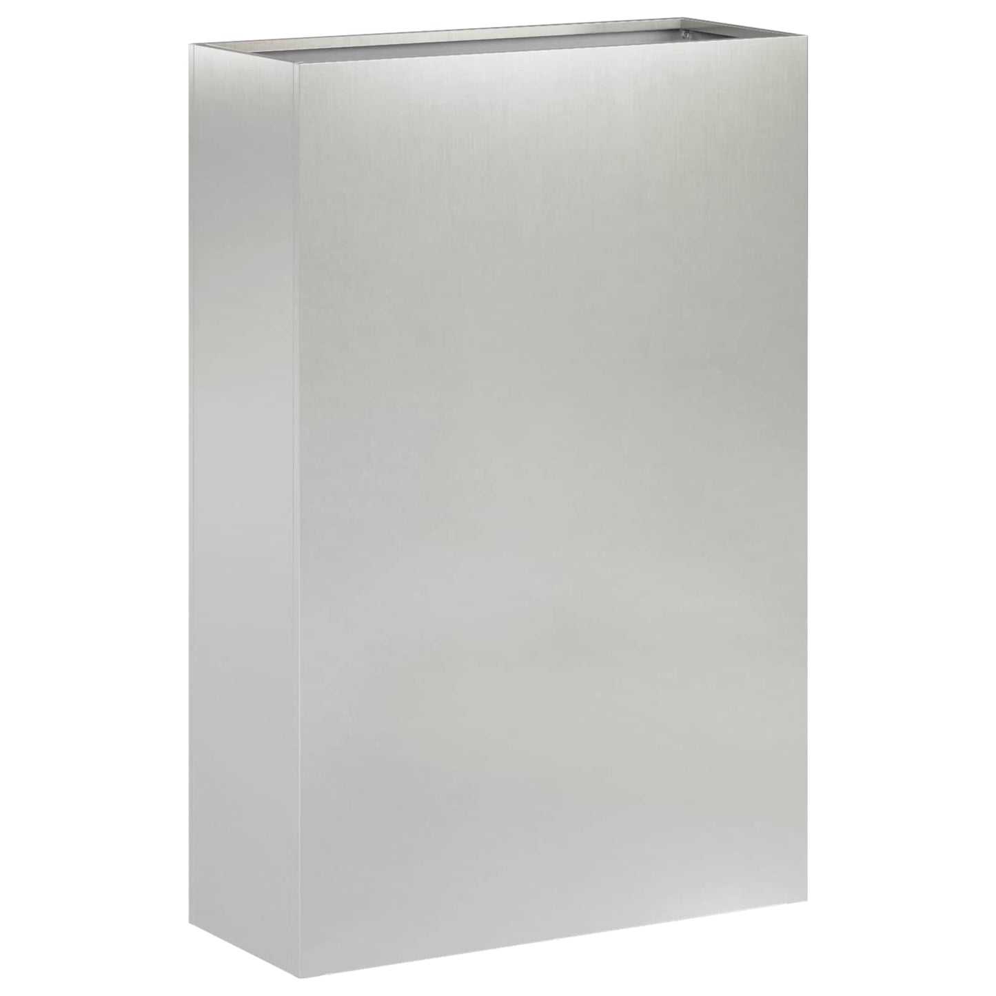 vidaXL Γλάστρα Κήπου 2 τμχ. Ασημί 40 x 20 x 75 εκ. Ανοξείδωτο Ατσάλι