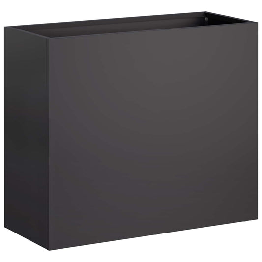 vidaXL Γλάστρα Κήπου Μαύρο 50 x 20 x 40 εκ. Ψυχρής έλασης χάλυβας