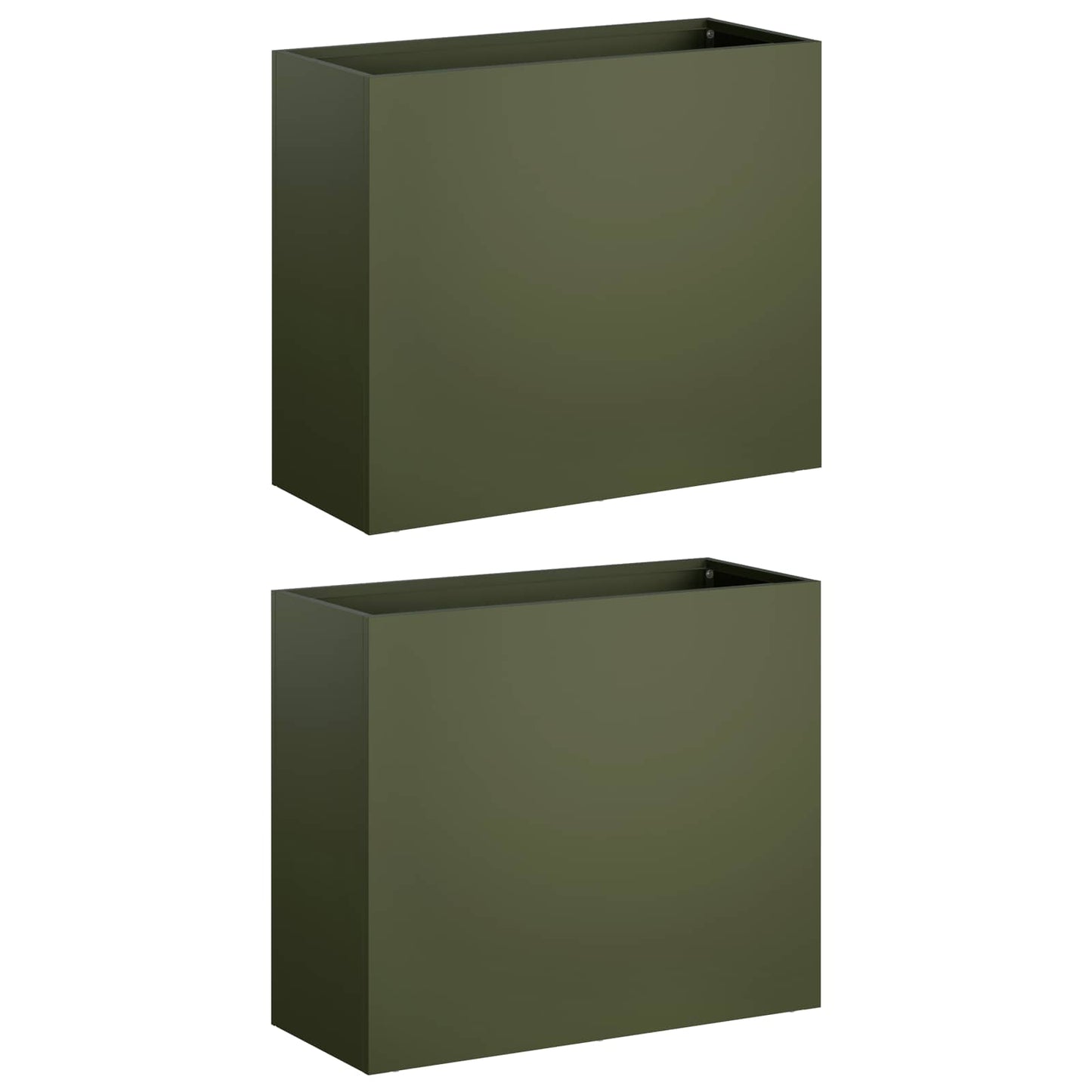 vidaXL Γλάστρα Κήπου 2 τμχ. Λαδί 50 x 20 x 40 εκ.
