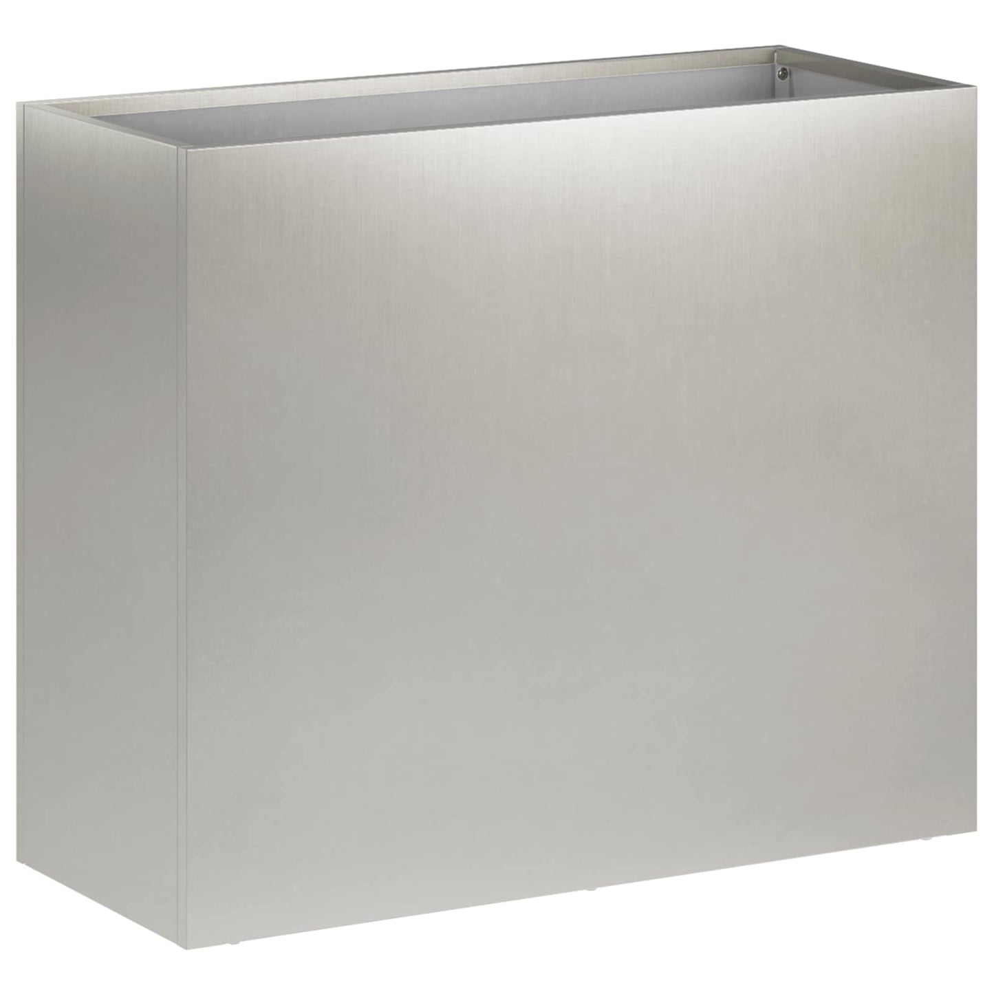 vidaXL Γλάστρα Κήπου Ασημί 50 x 20 x 40 εκ. Ανοξείδωτο Ατσάλι