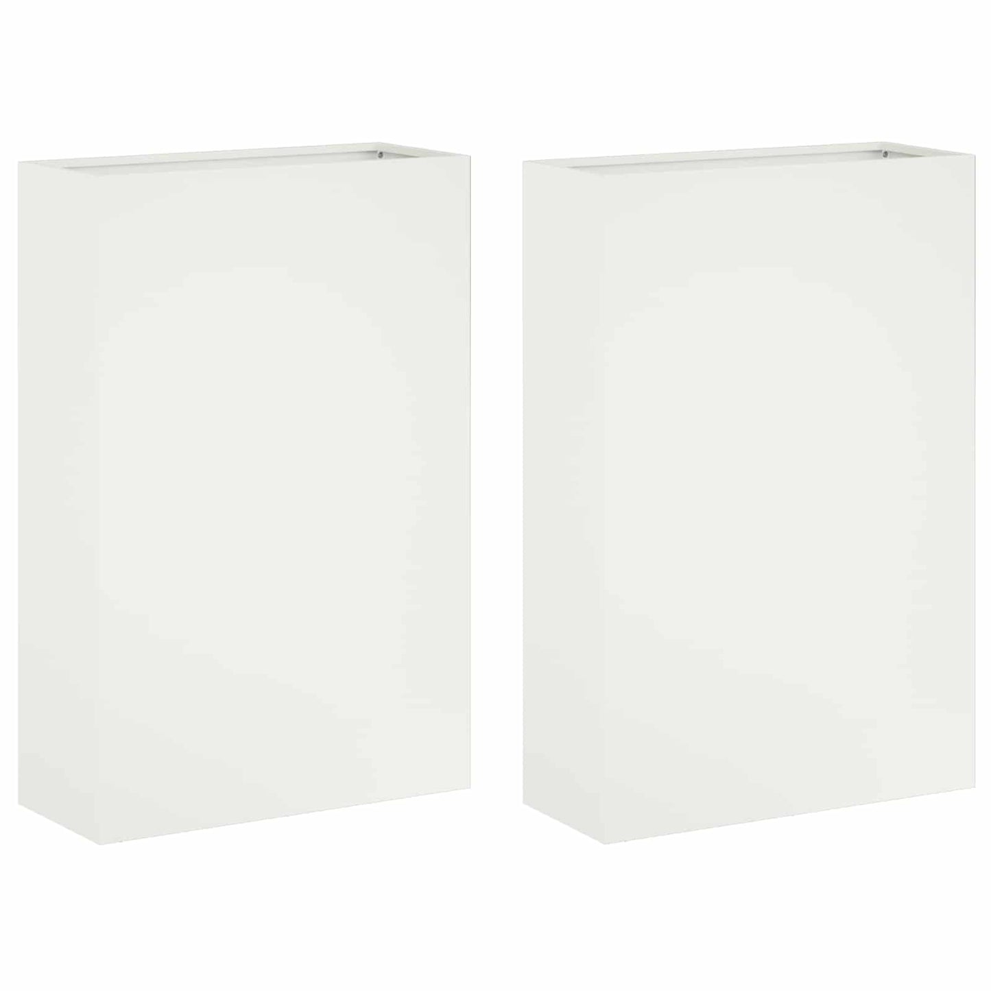 vidaXL Γλάστρα Κήπου 2 τμχ. Λευκό 50 x 20 x 75 εκ.