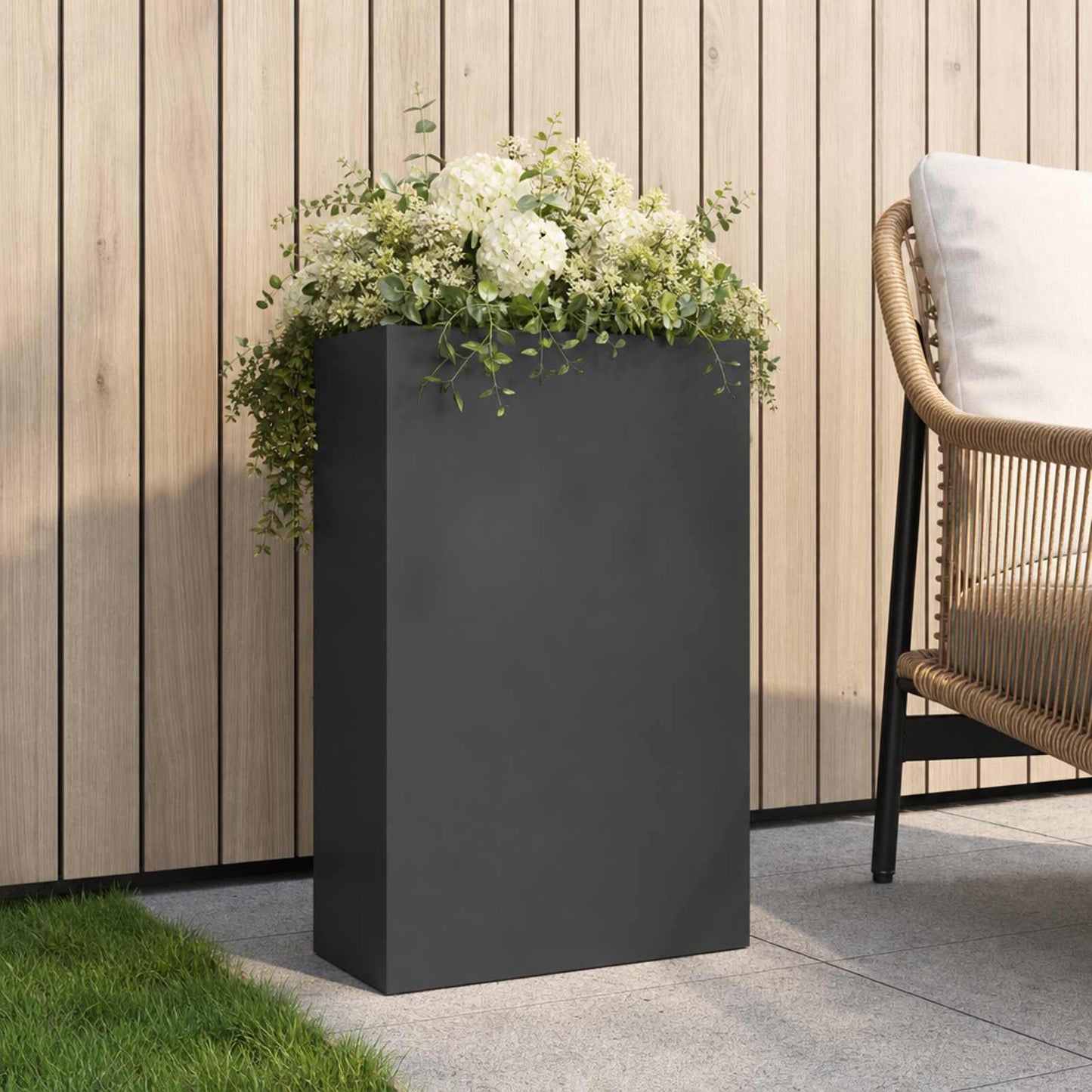 vidaXL Γλάστρα Κήπου Ανθρακί 50 x 20 x 75 εκ. Ψυχρής έλασης χάλυβας