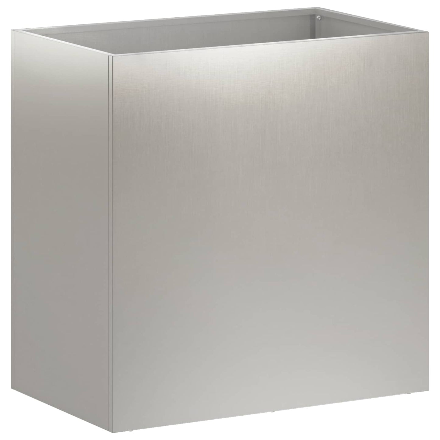 vidaXL Γλάστρα Κήπου Ασημί 50 x 30 x 40 εκ. Ανοξείδωτο Ατσάλι