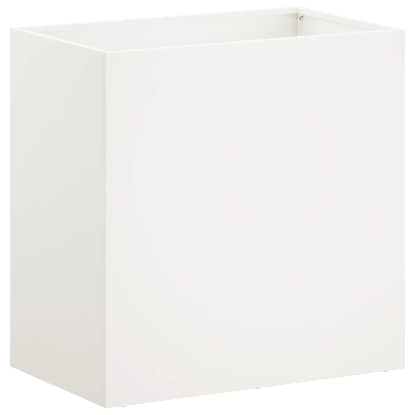vidaXL Γλάστρα Κήπου Λευκό 50 x 30 x 50 cm Ψυχρής έλασης χάλυβας