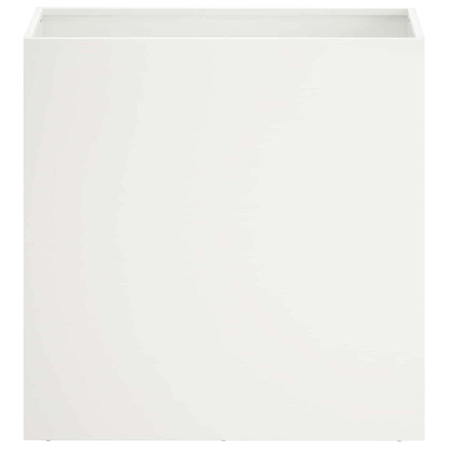 vidaXL Γλάστρα Κήπου Λευκό 50 x 30 x 50 cm Ψυχρής έλασης χάλυβας