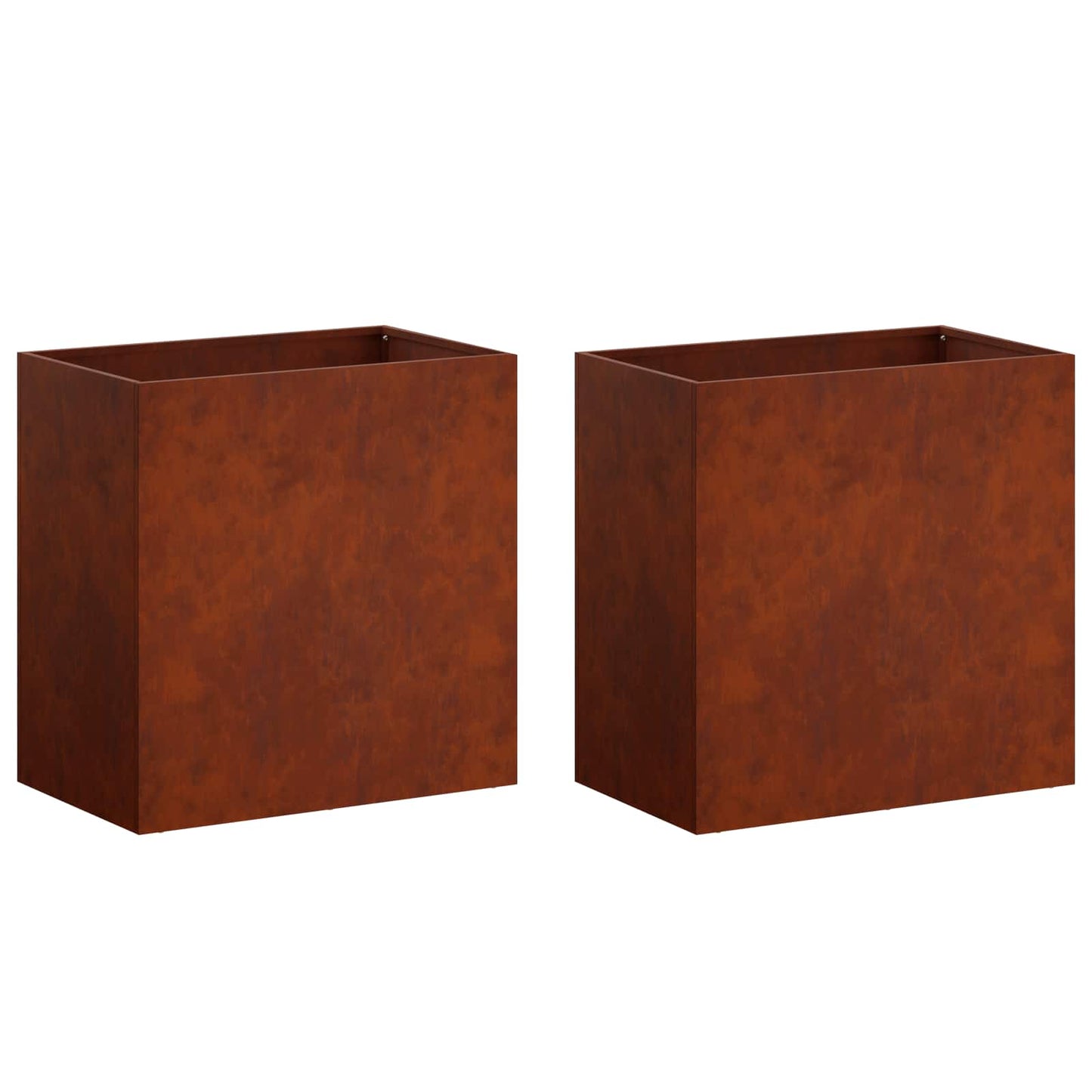 vidaXL Γλάστρα Κήπου 2 τμχ. Σκ rusty 50 x 30 x 50 cm