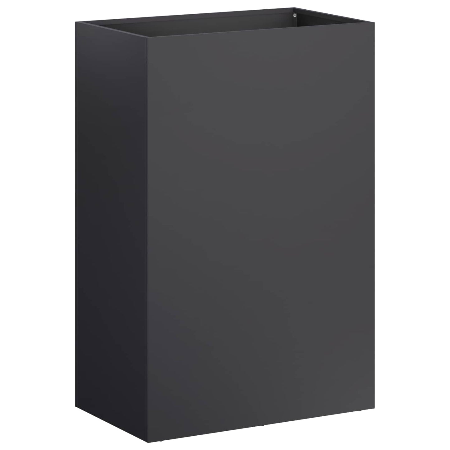 vidaXL Γλάστρα Κήπου Μαύρο 50 x 30 x 75 εκ Ψυχρής έλασης χάλυβας