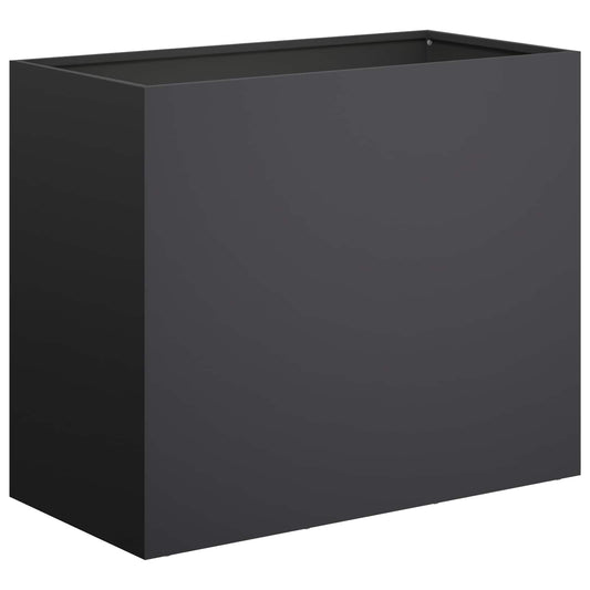 vidaXL Γλάστρα Κήπου Μαύρο 60 x 30 x 40 εκ. Ψυχρής έλασης χάλυβας