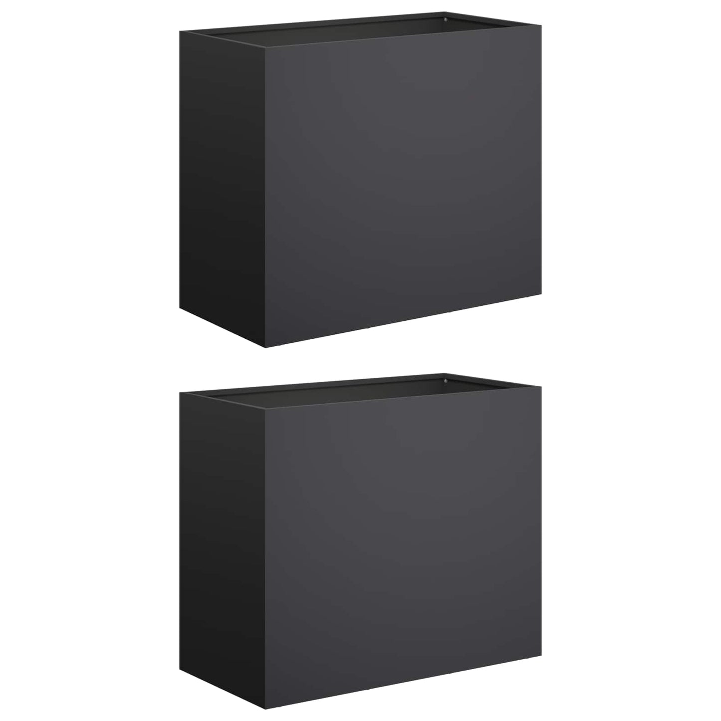 vidaXL Γλάστρα Κήπου 2 τμχ. Μαύρο 60 x 30 x 40 εκ.