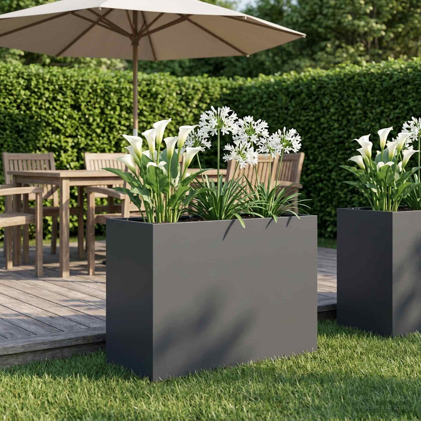 vidaXL Γλάστρα Κήπου Ανθρακί 60 x 30 x 40 εκ. Ψυχρής έλασης χάλυβας