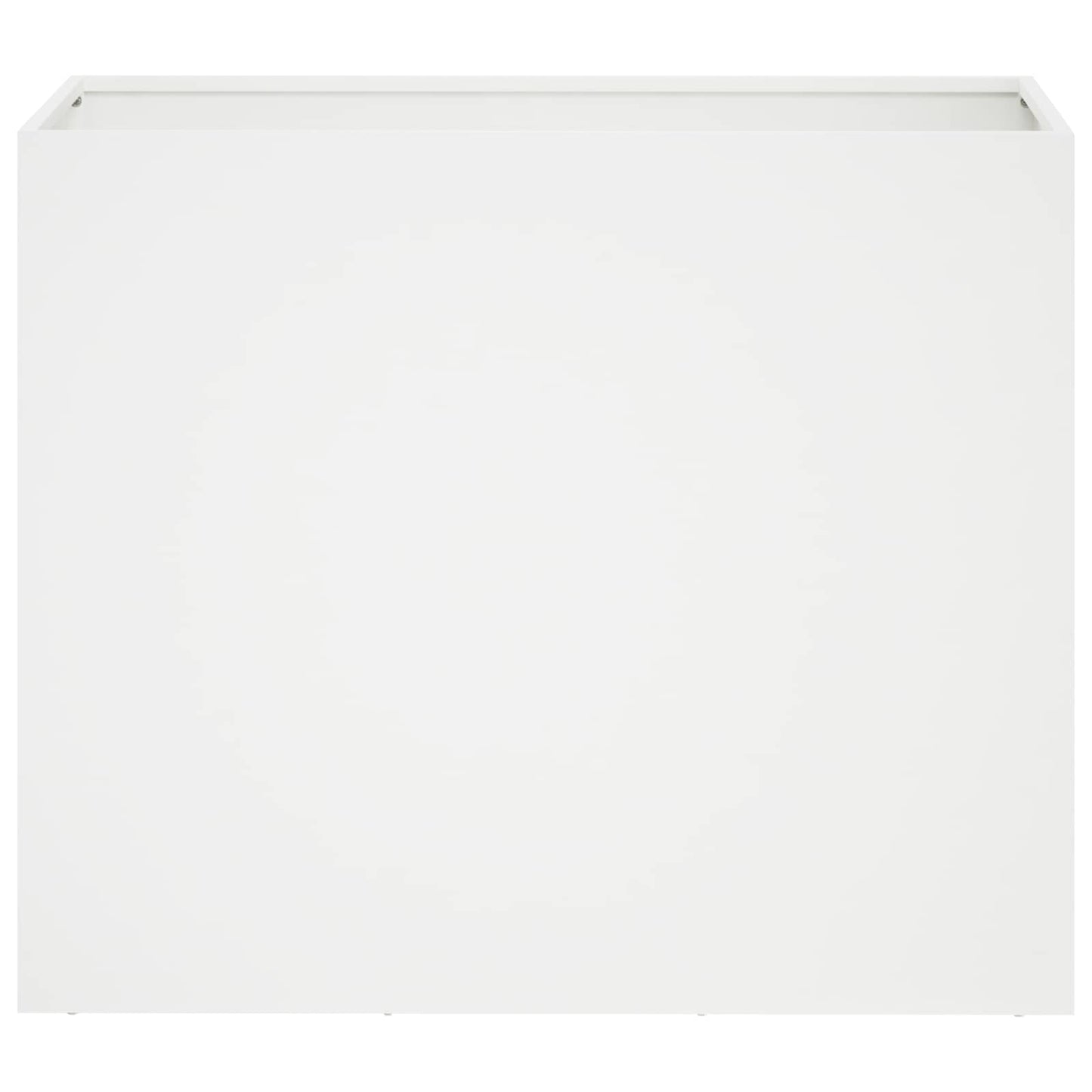 vidaXL Γλάστρα Κήπου Λευκό 60 x 30 x 50 εκ. Ψυχρής έλασης χάλυβας