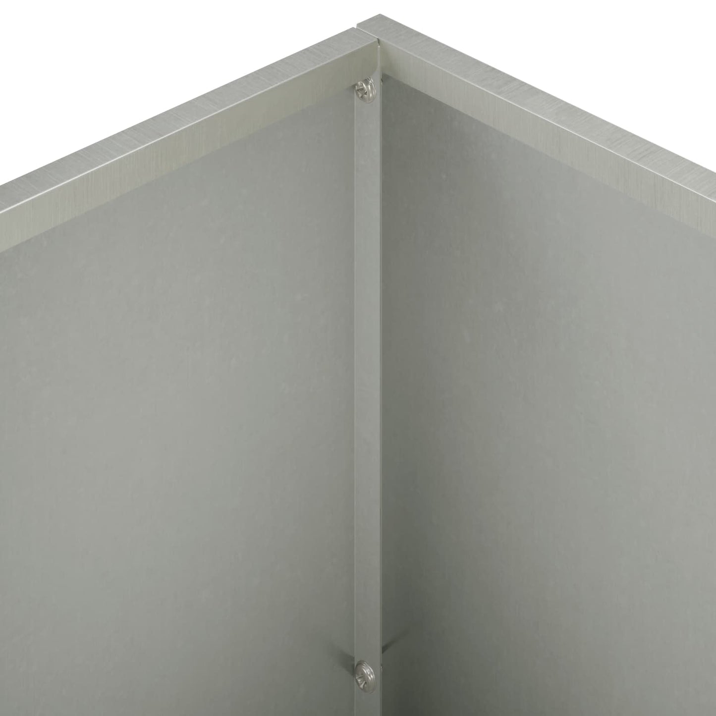 vidaXL Γλάστρα Κήπου Ασημί 60 x 30 x 50 εκ. Ανοξείδωτο Ατσάλι