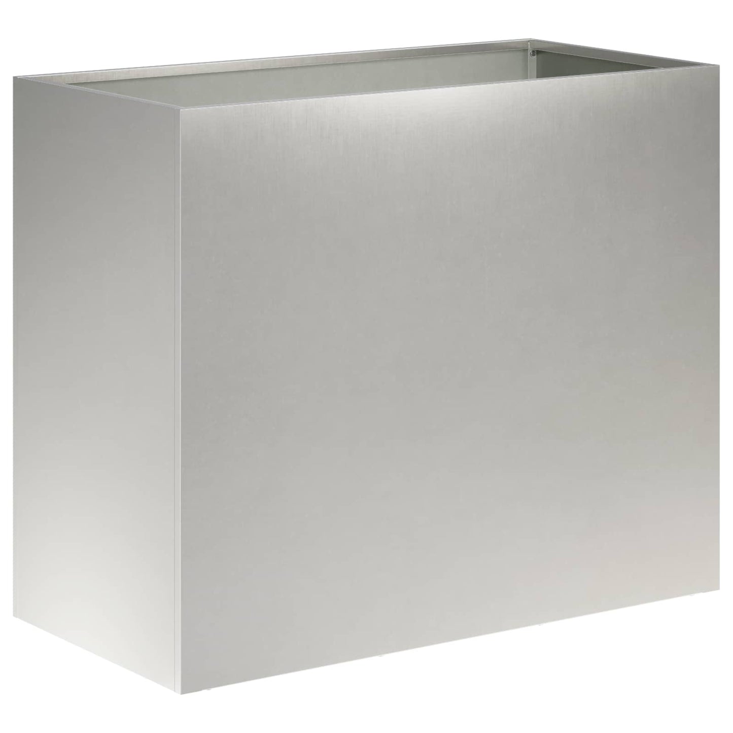 vidaXL Γλάστρα Κήπου Ασημί 60 x 30 x 50 εκ. Ανοξείδωτο Ατσάλι