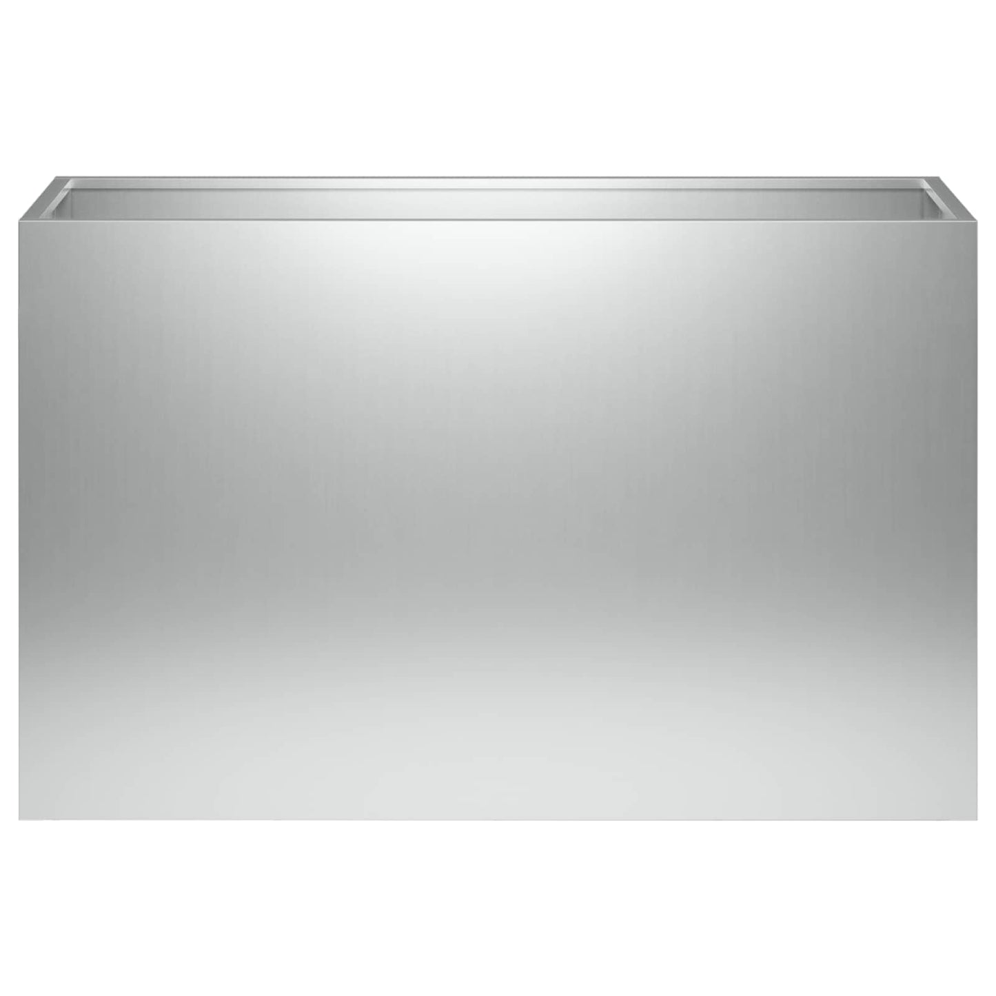 vidaXL Γλάστρα Κήπου Ασημί 80 x 30 x 40 εκ Γαλβανισμένος Χάλυβας