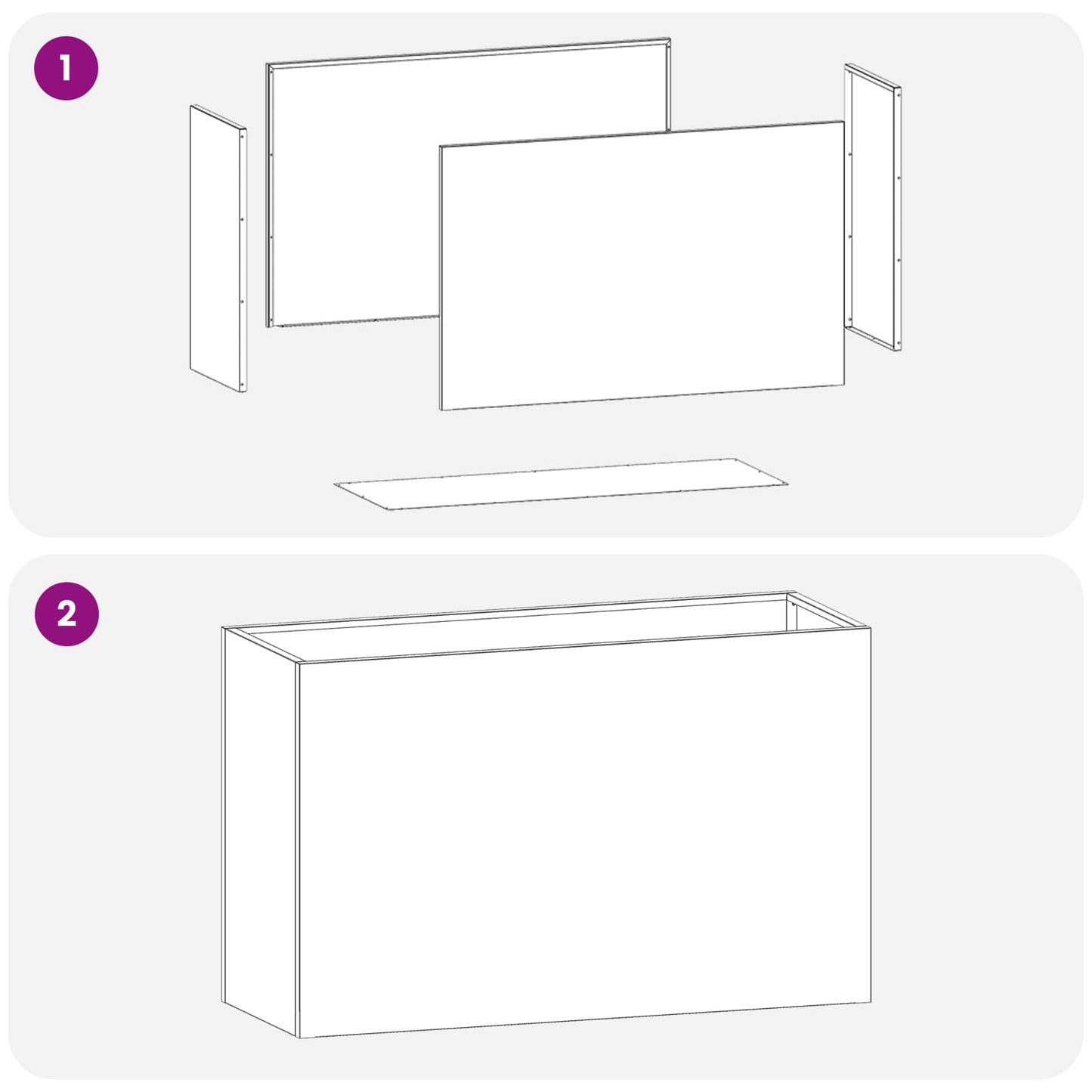 vidaXL Γλάστρα Κήπου 2 τμχ. Ανθρακί 80 x 30 x 50 εκ