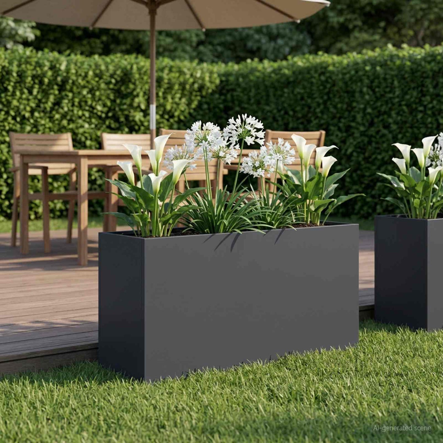 vidaXL Γλάστρα Κήπου Ανθρακί 100 x 30 x 50 cm Ψυχρής έλασης χάλυβας