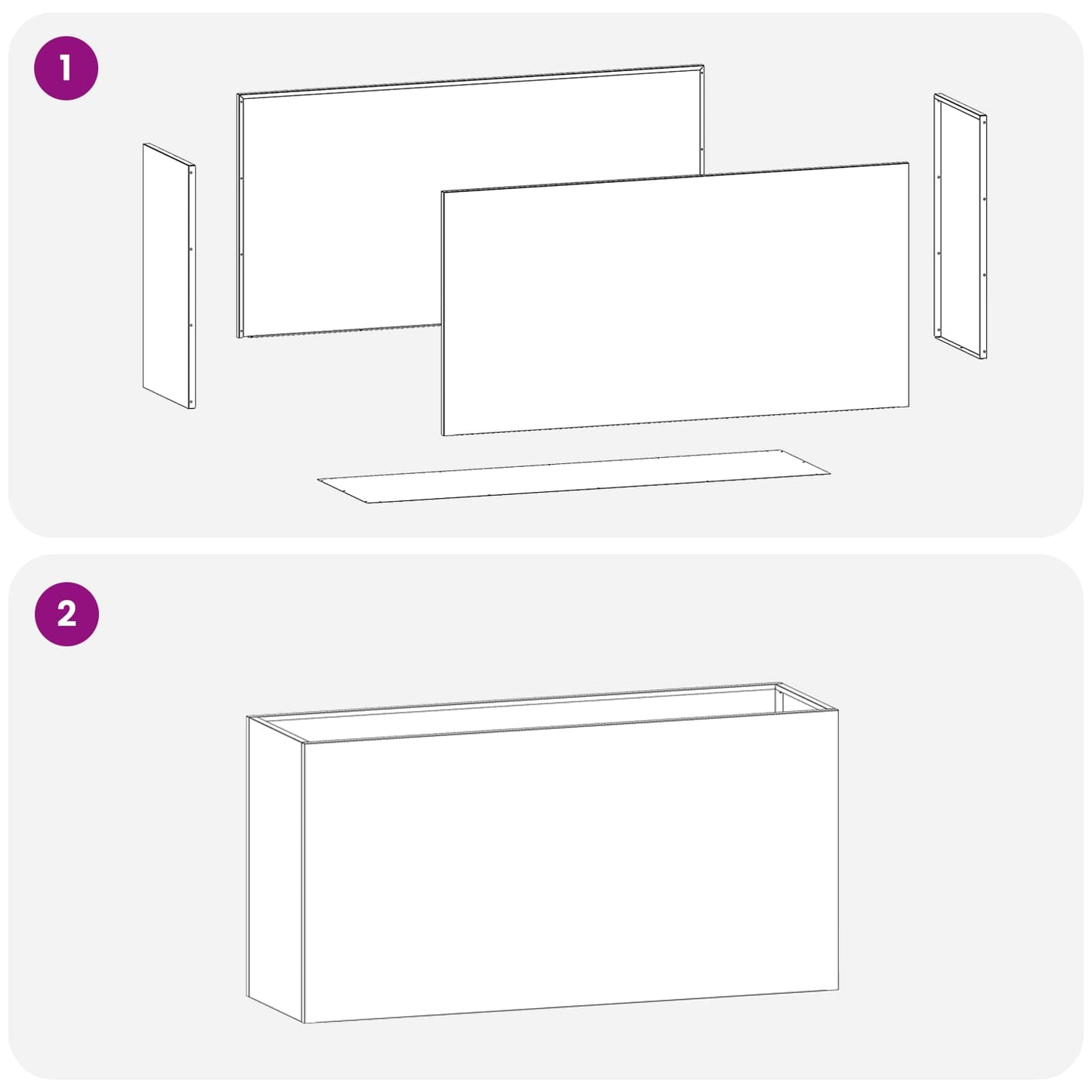 vidaXL Γλάστρα Κήπου 2 τμχ. Ασημί 100 x 30 x 50 cm Ανοξείδωτο Ατσάλι