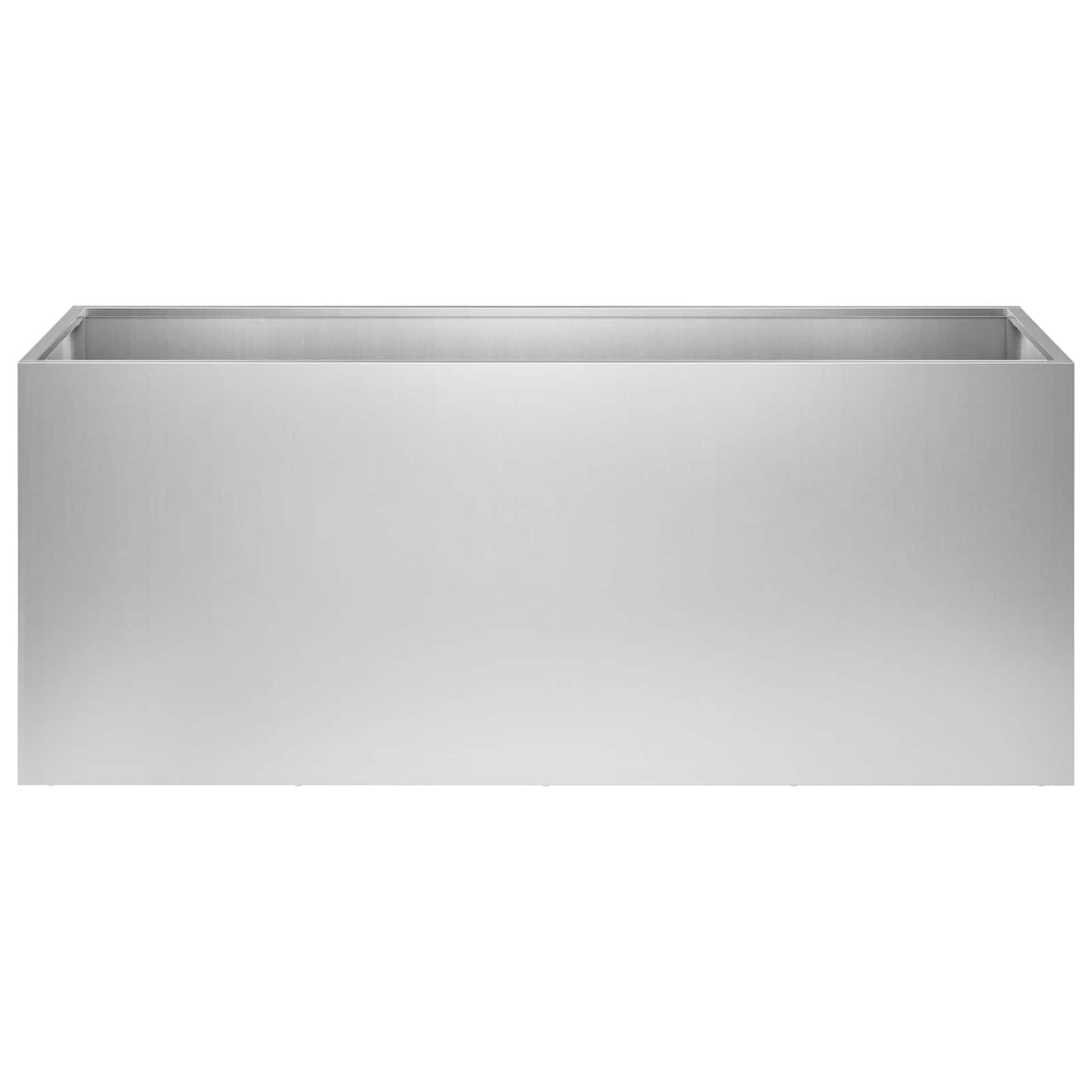 vidaXL Γλάστρα Κήπου 2 τμχ. Ασημί 100 x 30 x 50 cm