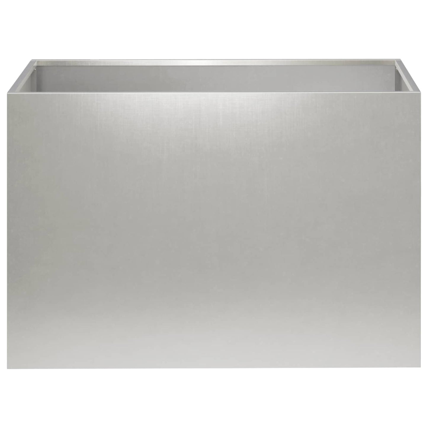 vidaXL Γλάστρα Κήπου Ασημί 50 x 40 x 40 εκ. Ανοξείδωτο Ατσάλι