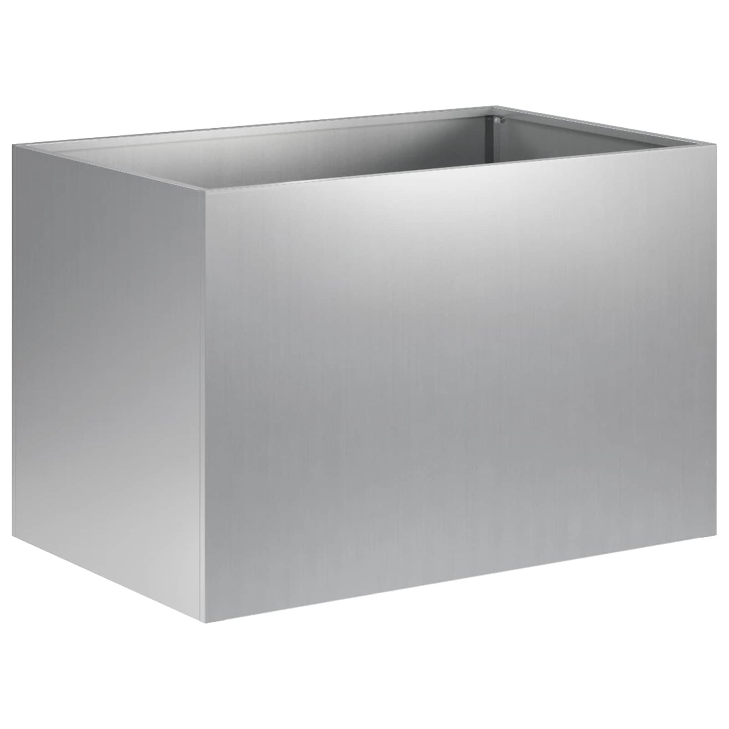 vidaXL Γλάστρα Κήπου Ασημί 50 x 40 x 40 εκ. Γαλβανισμένος Χάλυβας