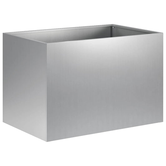 vidaXL Γλάστρα Κήπου Ασημί 50 x 40 x 40 εκ. Γαλβανισμένος Χάλυβας