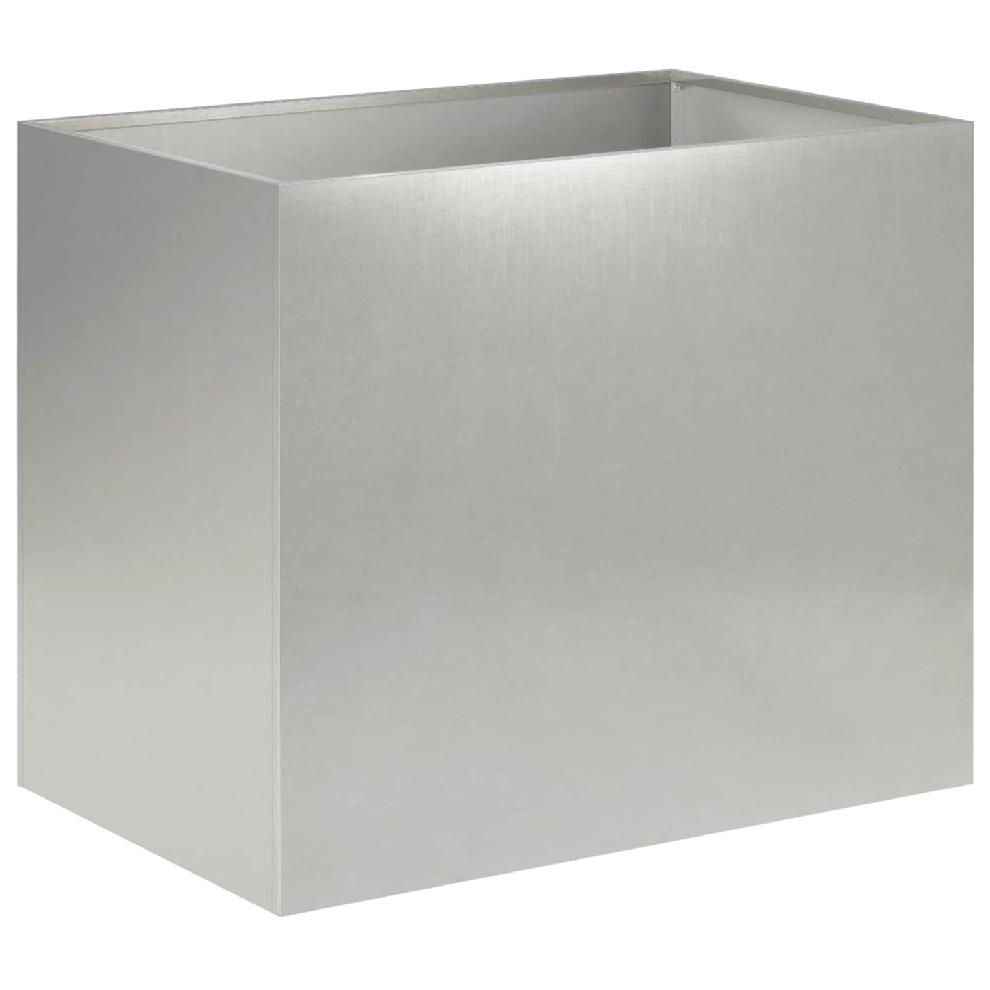 vidaXL Γλάστρα Κήπου 2 τμχ. Ασημί 50 x 40 x 50 εκ Ανοξείδωτο Ατσάλι