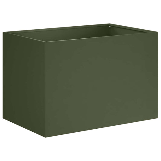 vidaXL Γλάστρα Κήπου Λαδί 60 x 40 x 40 εκ. Ψυχρής έλασης χάλυβας